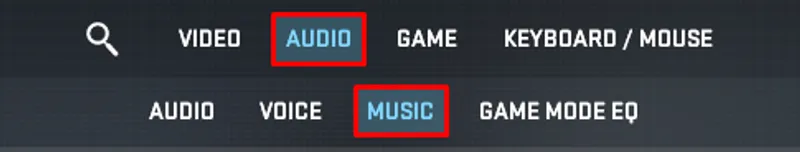 Audio and music settings