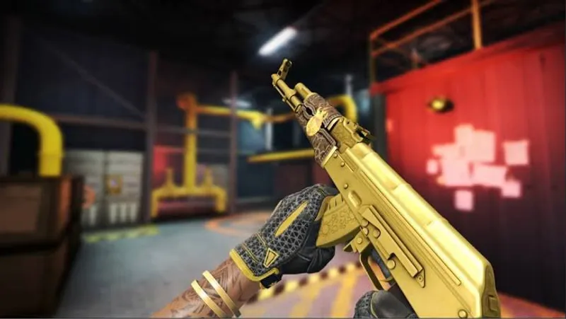AK-47 Gold Arabesque luxury CS2 skin