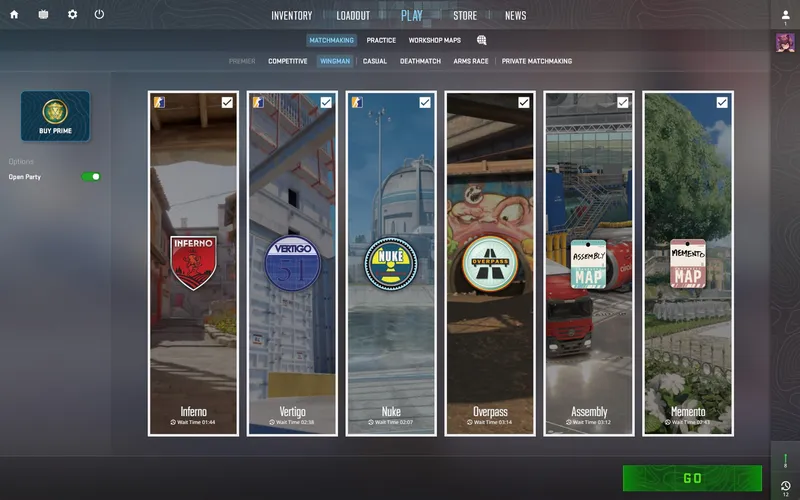 Wingman menu image