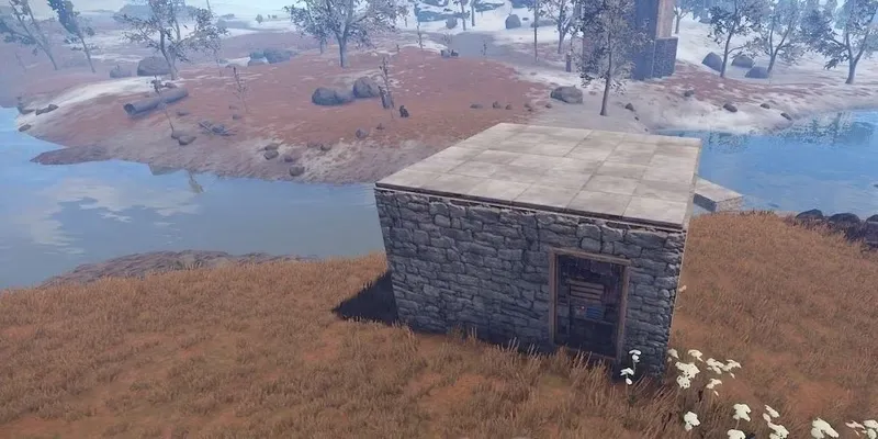 Resource gathering locations showing stone nodes and metal ore