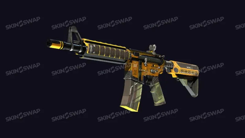 M4A4 The Coalition tactical brushed metal finish