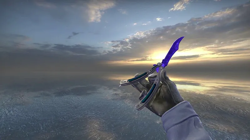 Butterfly Knife Doppler Sapphire blue pattern