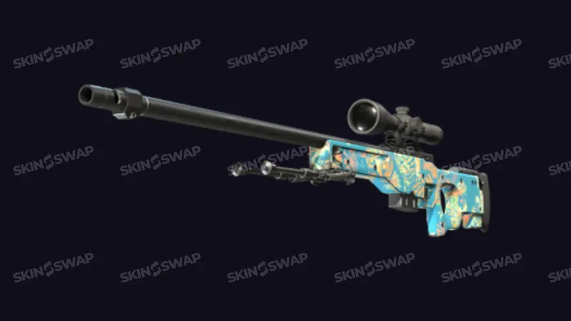 AWP Silk Tiger red and blue tiger pattern