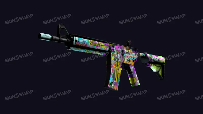 M4A4 In Living Color graffiti street art design