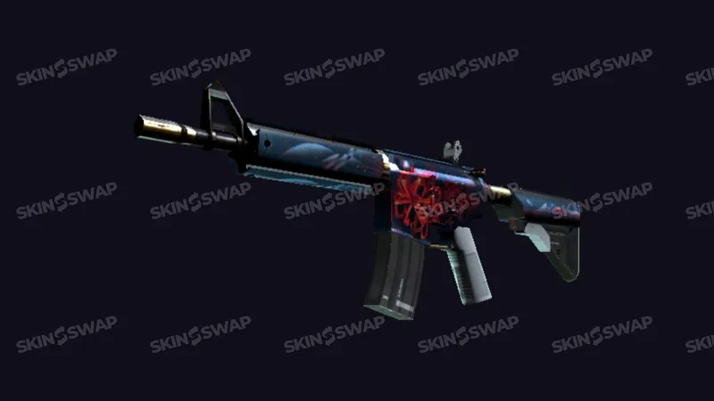 M4A4 Spider Lily Japanese red floral anime design