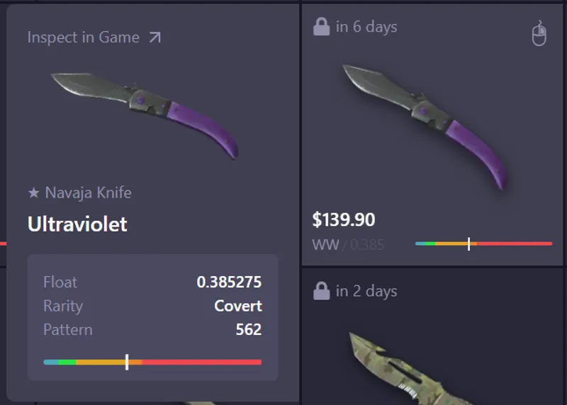 Collection of best budget CS2 knives under $150