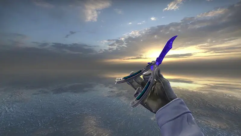 Butterfly Knife Doppler Sapphire blue pattern