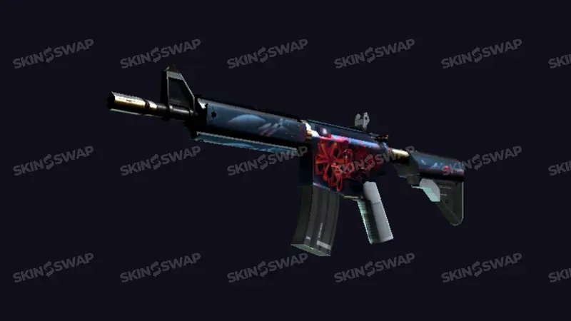 M4A4 Spider Lily Japanese red floral anime design