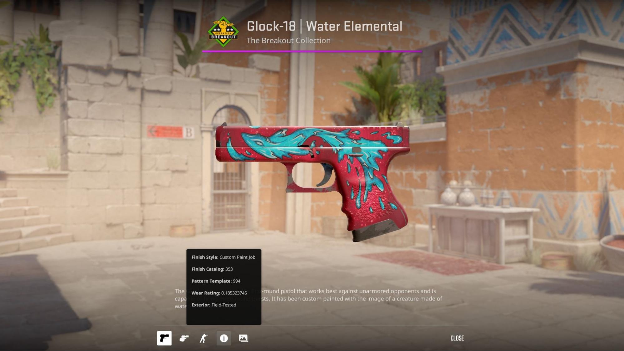 Glock-18 Water Elemental