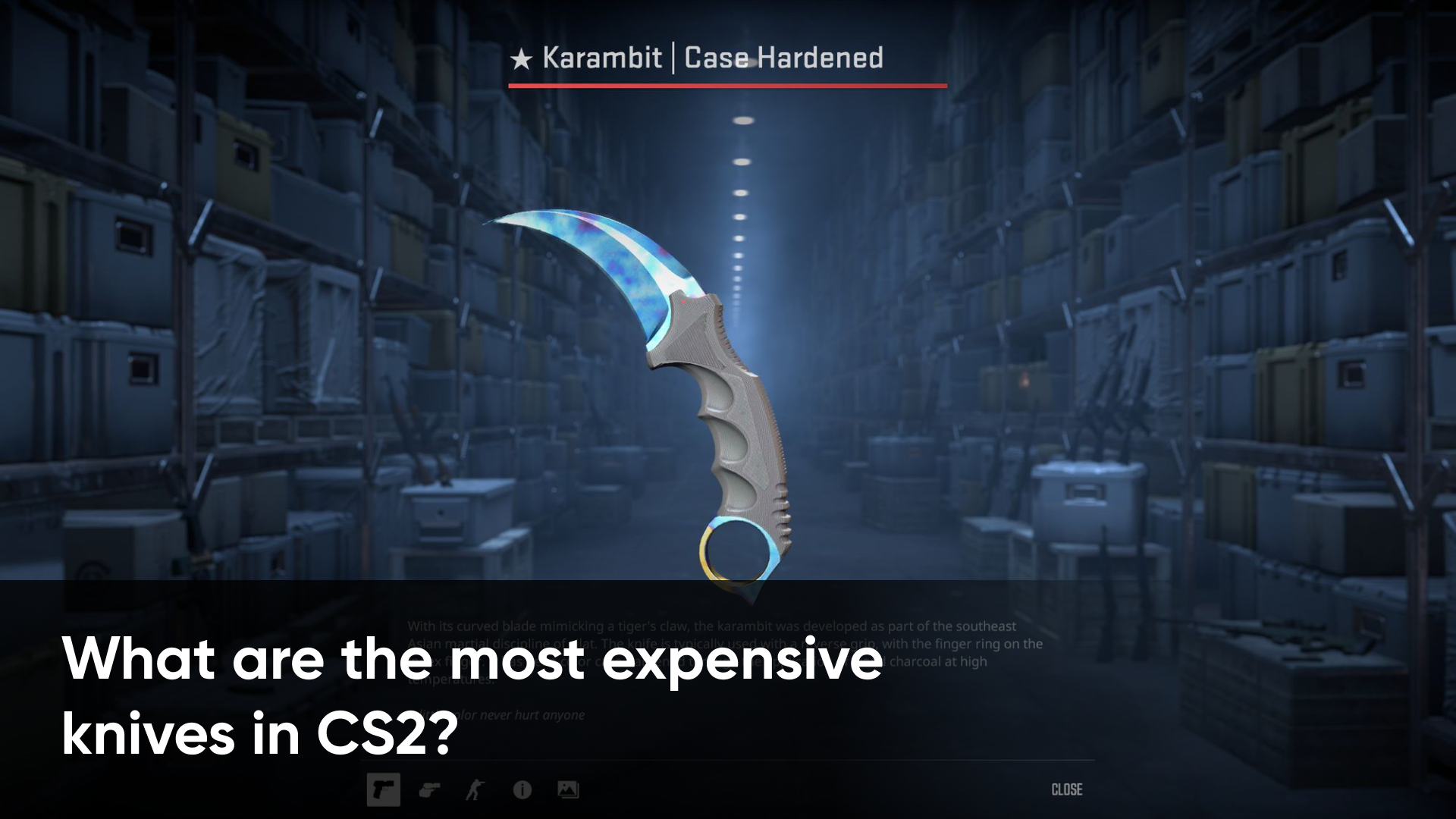 What are the most expensive knives in CS2?