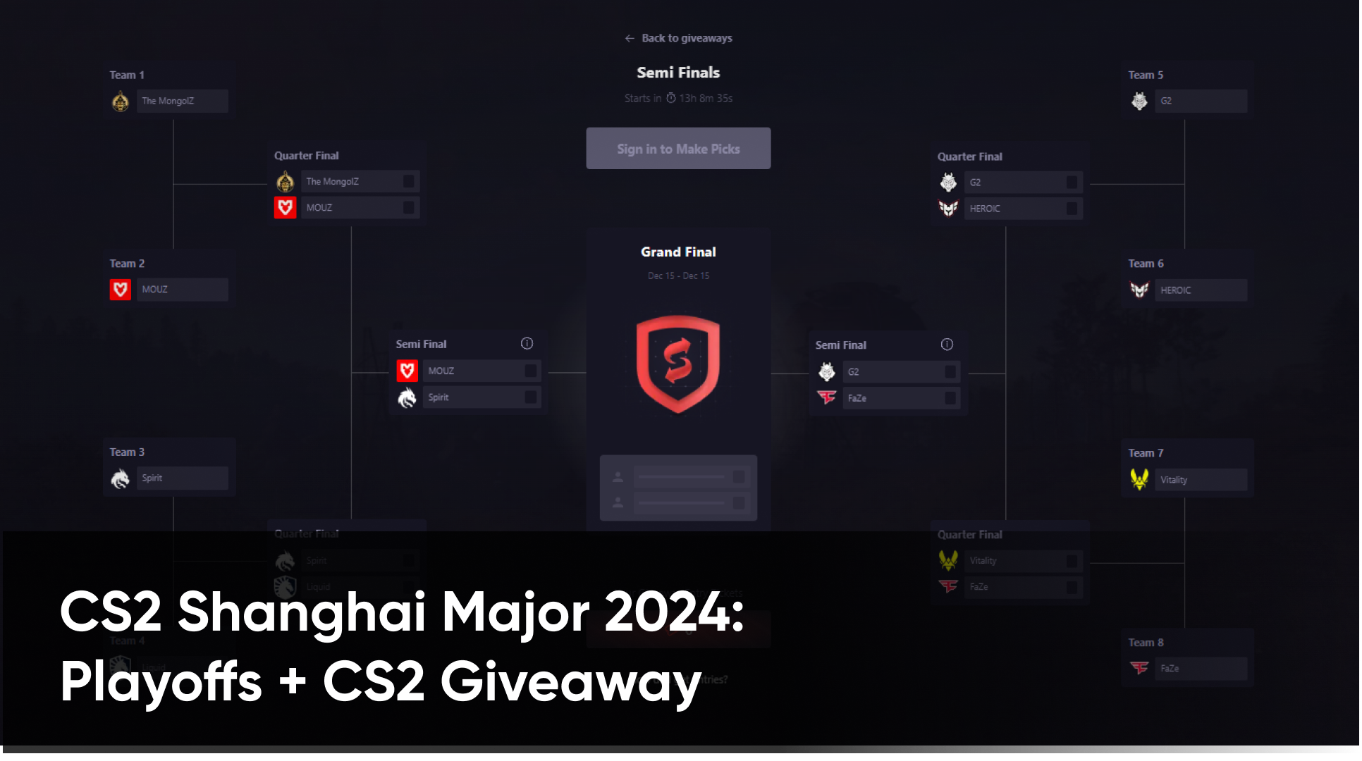 CS2 Shanghai Major 2024: Playoffs + CS2 Giveaway